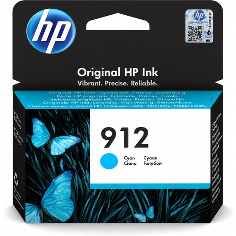 HP 912 Cartouche d'encre cyan authentique