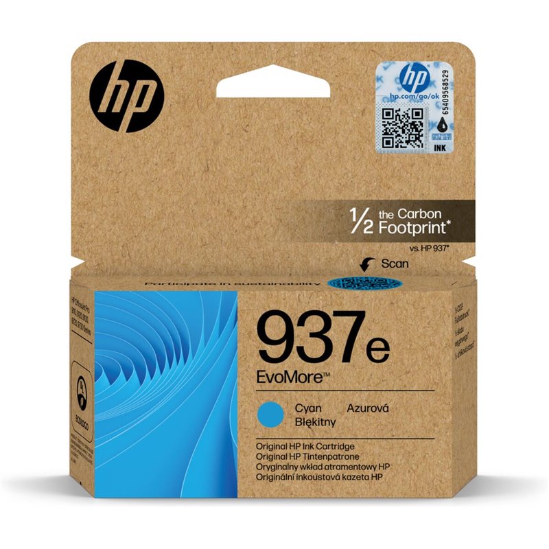 HP 937e Cartouche dencre authentique Cyan EvoMore