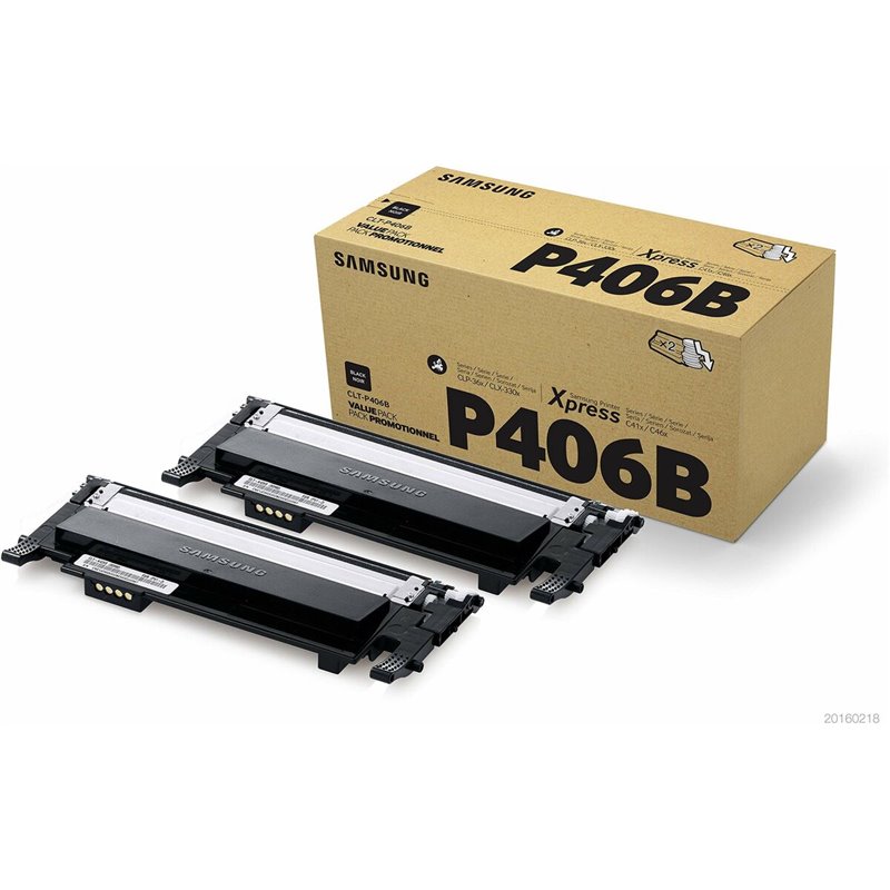 Image secondaire de Samsung CLT-P406B Pack de 2 cartouches de toner noir authentiques