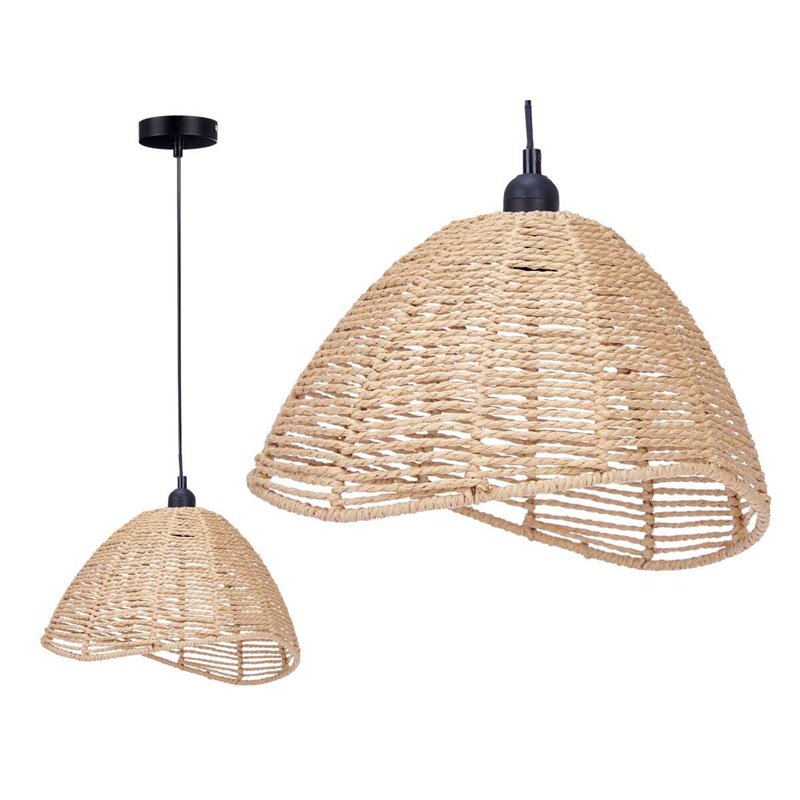 Image secondaire de Suspension Naturel Rotin 60 W conique 220 -240 V 34 x 20 x 30 cm (2 Unités)