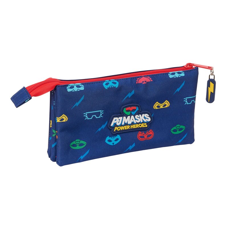 Image secondaire de Trousse Fourre-Tout Triple PJ Masks Ready Blue marine 22 x 12 x 3 cm