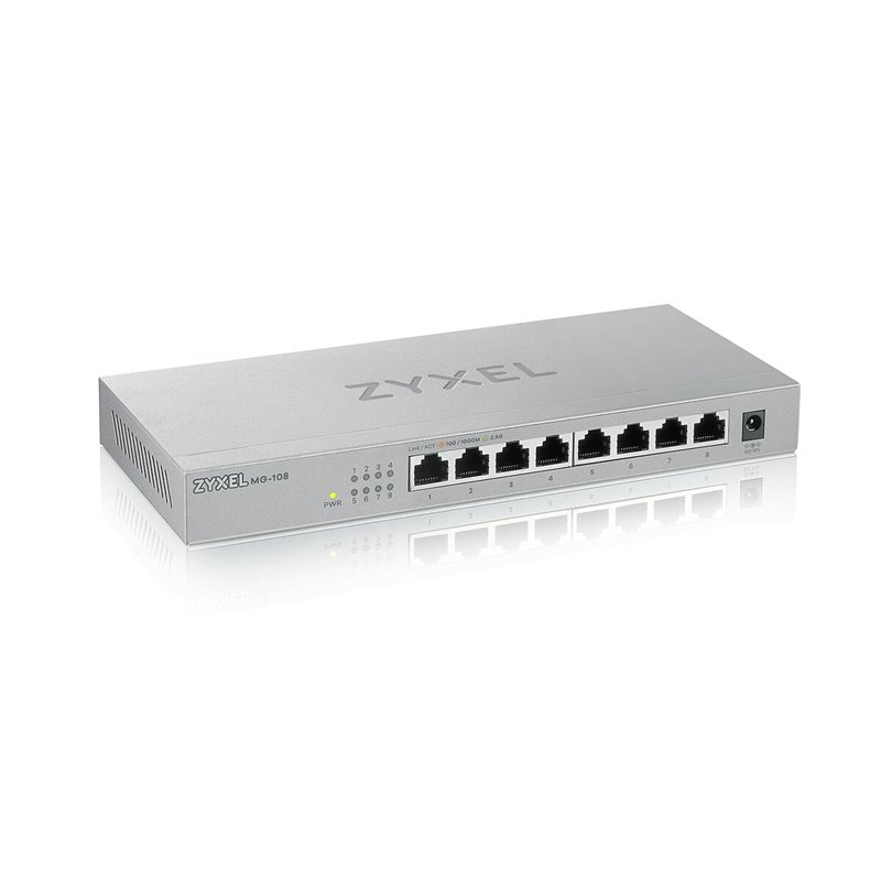 Zyxel XMG-108HP Non-géré 2.5G Ethernet (100/1000/2500) Connexion Ethernet, supportant l'alimentation via ce port (PoE)