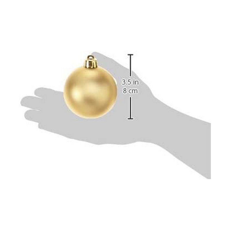 Image secondaire de Boules de Noël Decoris 12 Unités Doré Plastique Ø 6 cm