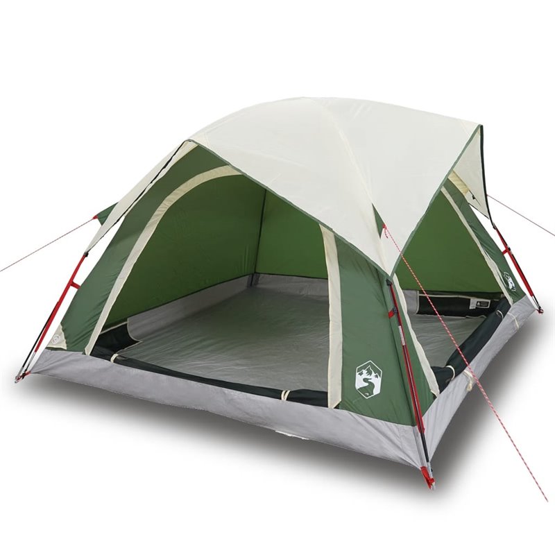 Image secondaire de vidaXL Tente de camping de cabine 4 personnes vert imperméable