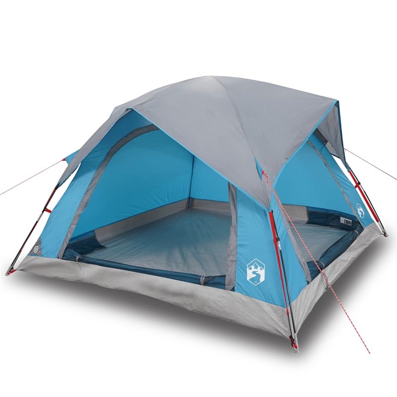 Image secondaire de vidaXL Tente de camping de cabine 4 personnes bleu imperméable