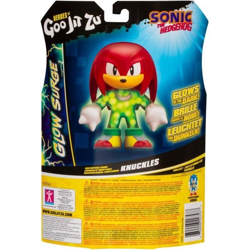 Image secondaire de Knuckles Glow Surge 13cm - HERoeS OF GOO JIT ZU - SONIC - Figurine lumineuse et extensible