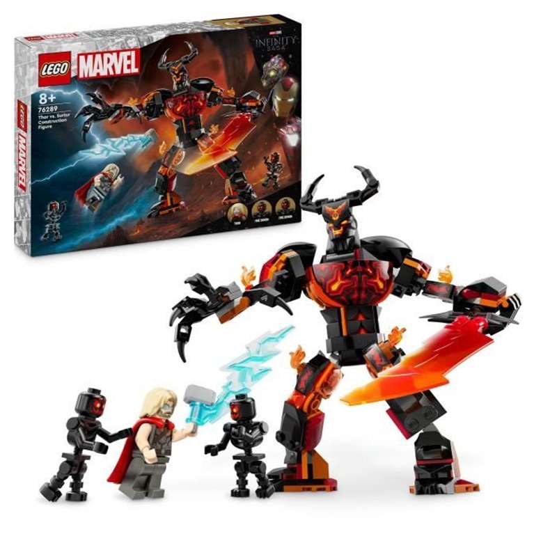 LEGO Marvel 76289 Figurine de Thor contre Surtur à construire, Set de super-héros