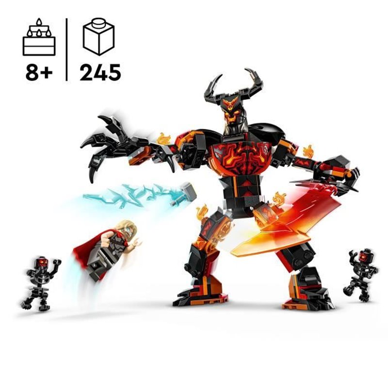 Image secondaire de LEGO Marvel 76289 Figurine de Thor contre Surtur à construire, Set de super-héros