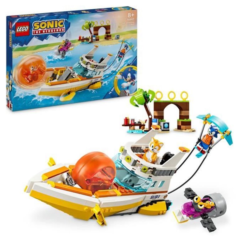 LEGO Sonic the Hedgehog 76997 Le bateau d'aventures de Tails, Jouet interactif