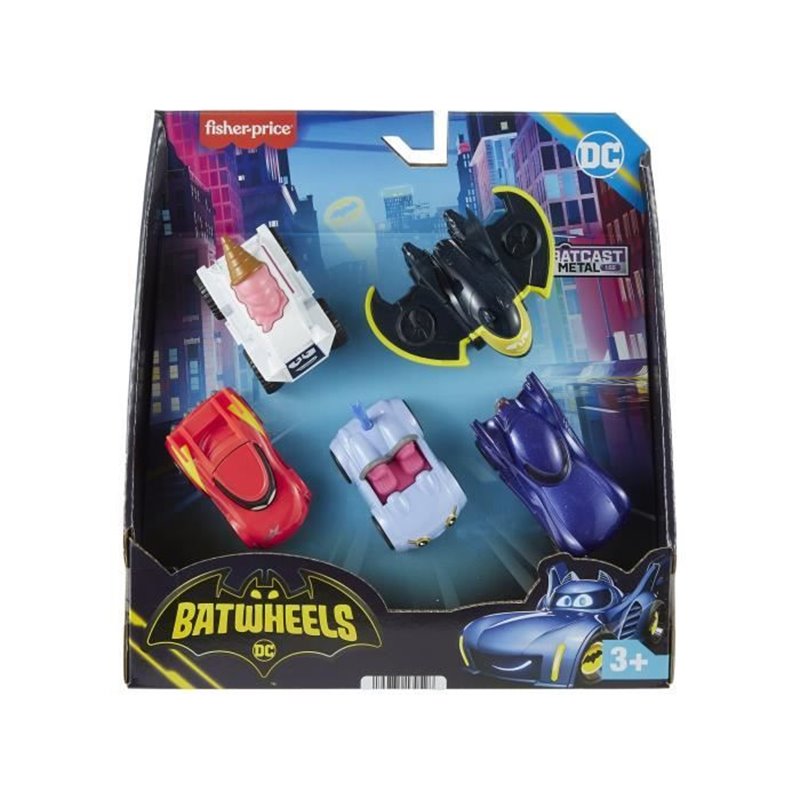 Fisher-Price-Assortiment de Véhicules Batwheels-5 véhicules (1/55) HML20