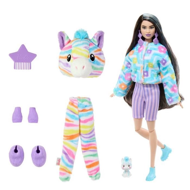 Image secondaire de Barbie-Barbie Cutie Reveal-Poupée zebre Reve Coloré avec 10 surprises HRK39