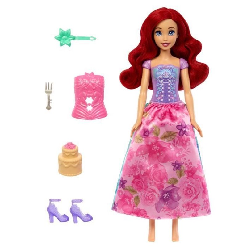 Image secondaire de Mattel-Princesses Disney Spin & Reveal-Poupée Ariel avec 11 surprises HTV88