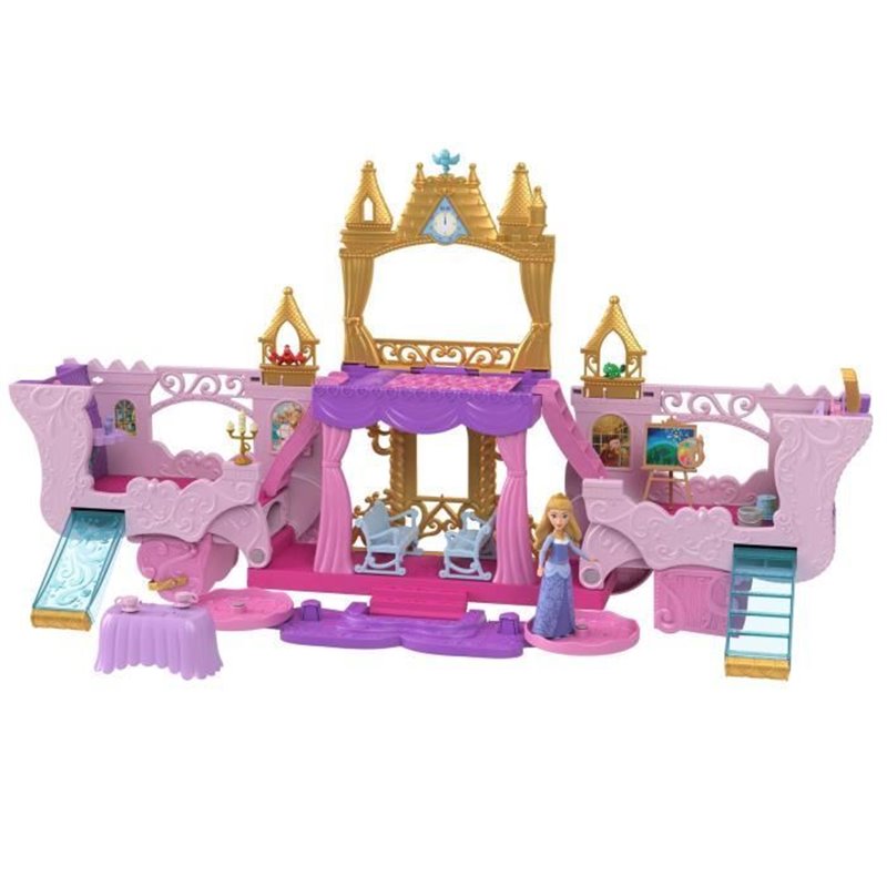 Princesses Disney-Caleche et Château-Coffret avec poupée Aurore HWX17