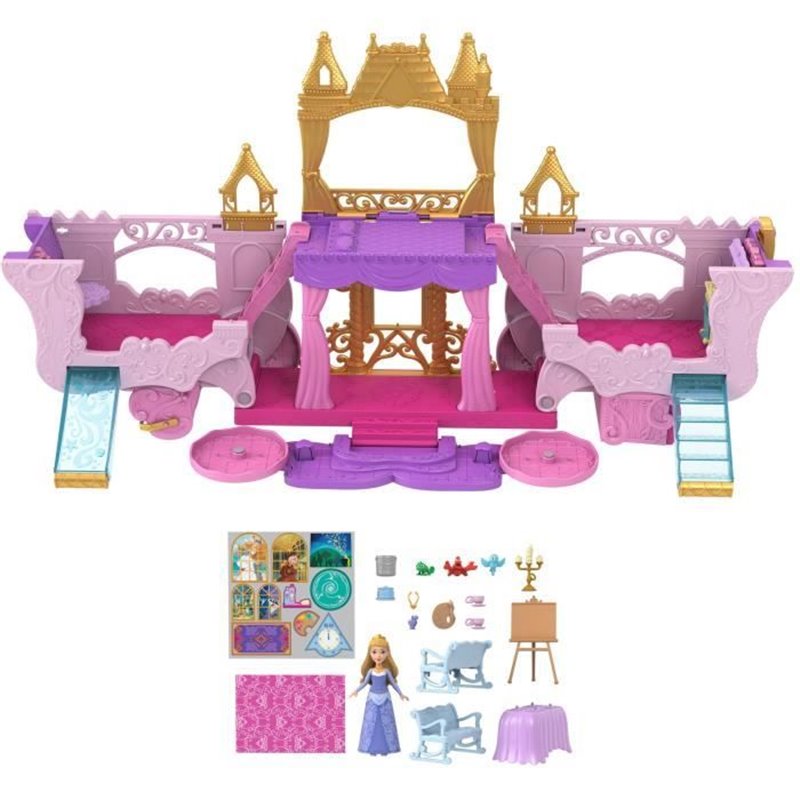 Image secondaire de Princesses Disney-Caleche et Château-Coffret avec poupée Aurore HWX17