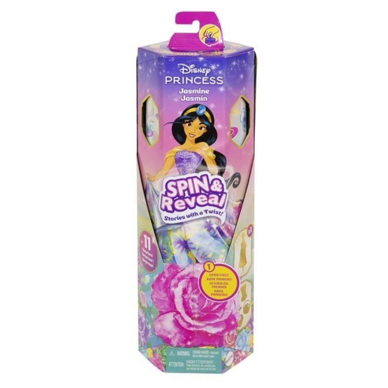 Image secondaire de Disney-Spin & Reveal-Poupée Jasmine avec accessoires et 11 surprises HXC23