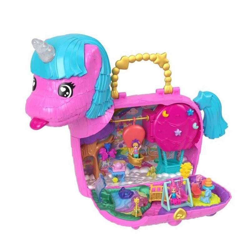 Polly Pocket-Les licornes font la fete-Coffret avec 2 mini-figurines HYD96