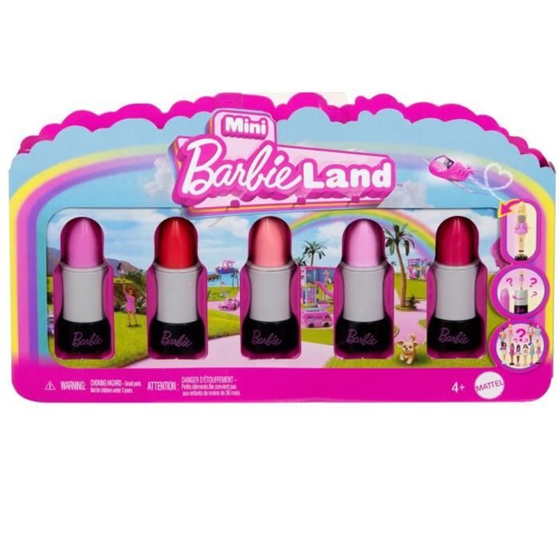 Image secondaire de BARBIE Coffret Mini BarbieLand 6 rouge a levres avec mini poupées - JBD26