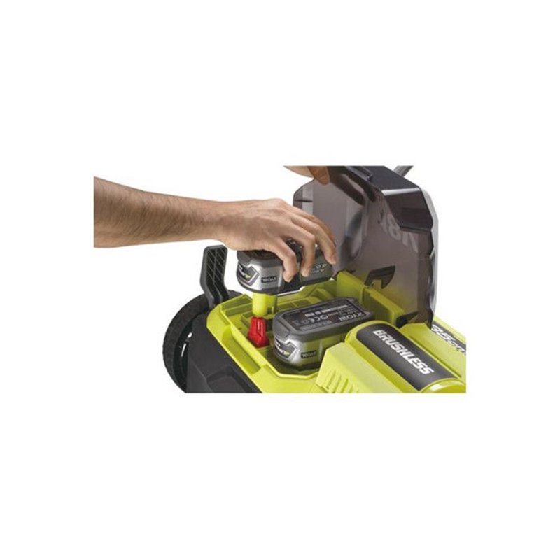 Image secondaire de Scarificateur / aérateur - RYOBI - Brushless - Ø 35 cm - 2-en-1 - bac souple 55 L - 2 batteries 36V (18V ONE+) 4 Ah + 1