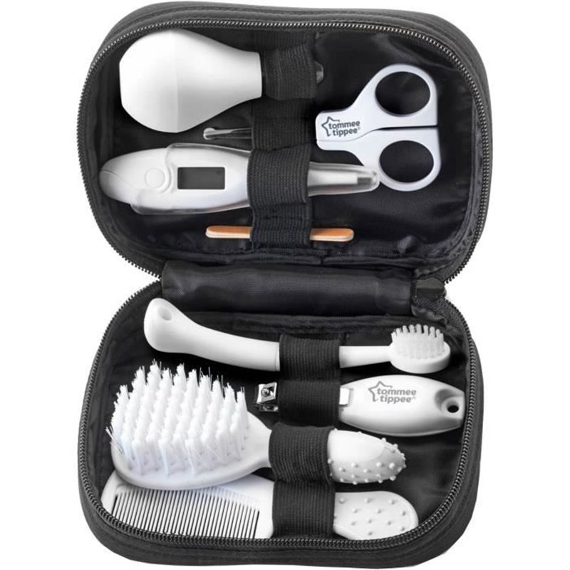 TOMMEE TIPPEE Kit de Soin Bébé, Trousse Complete et Transportable, Thermometre et Ciseaux pour Bébé, Pratique et Hygiéni