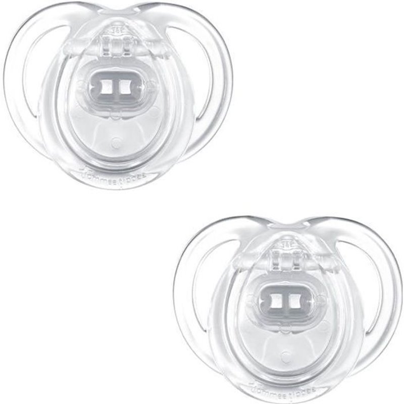 Sucette Tommee Tippee Anytime 0-6m Deux Pandas Bleu Lot de 2 - Silicone - Bébé