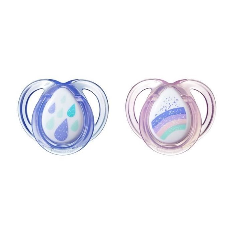 Image secondaire de Sucette Tommee Tippee Anytime 0-6m Deux Pandas Bleu Lot de 2 - Silicone - Bébé