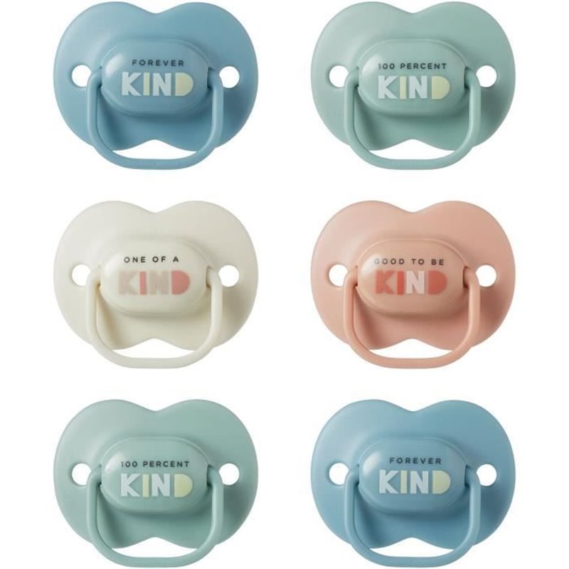 Sucettes - TOMMEE TIPPEE - 6-18 Mois - Lot de 6 - Forme Orthodontique Symétrique, Silicone sans BPA