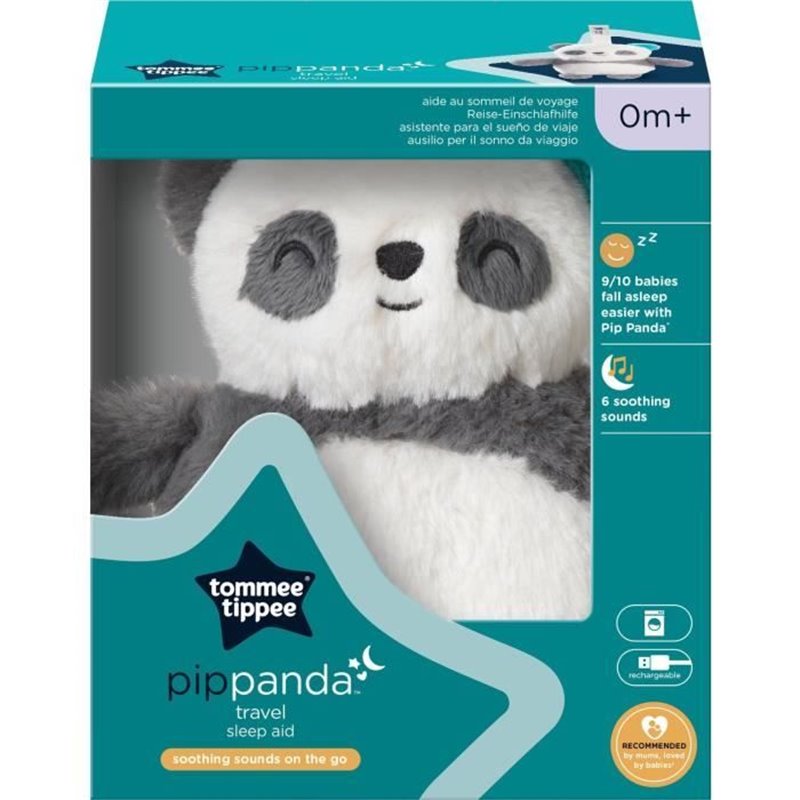 Image secondaire de Mini Peluche - TOMMEE TIPPEE - Pippo Le Panda - Aide au sommeil nomade - 6 sons - Rechargeable par USB - Lavable en mach