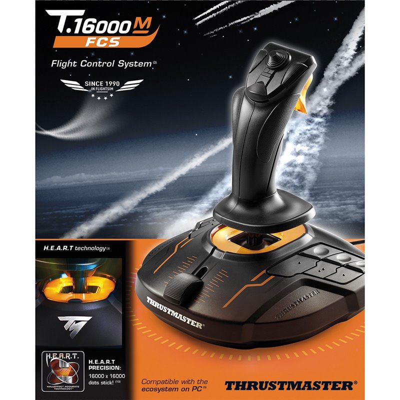 Image secondaire de THRUSTMASTER T16000M FCS JoystickPC ambidextre technologie magntique HEART 4 ax