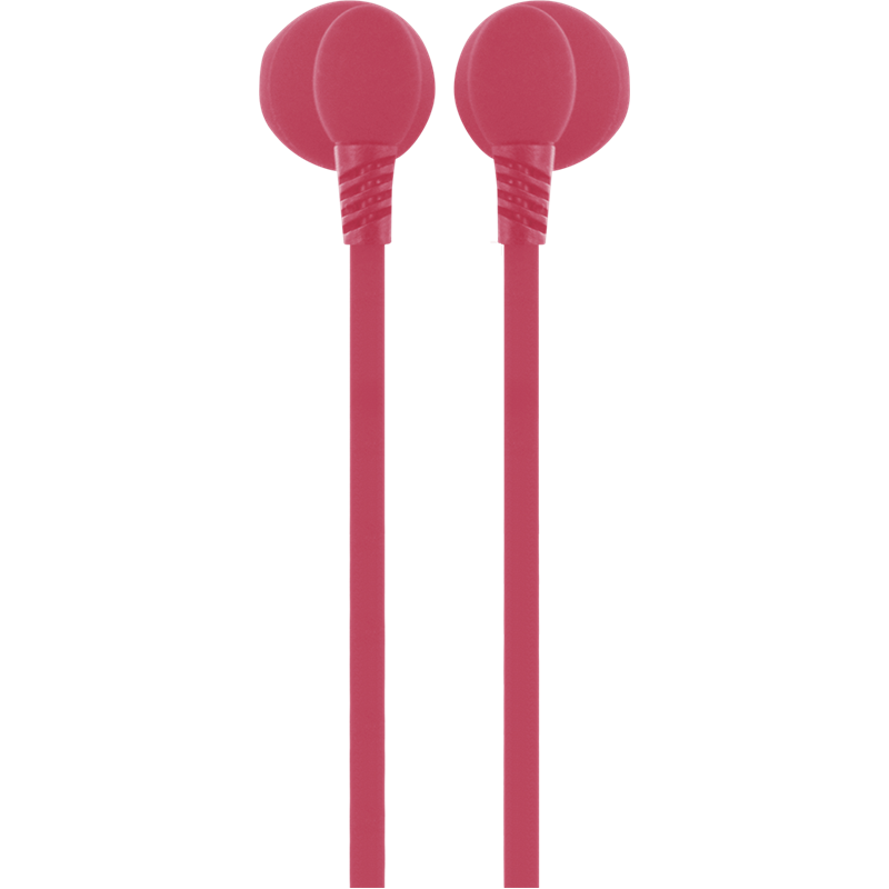 Ecouteurs Filaire Jack 3.5mm avec câble plat Rose Bigben