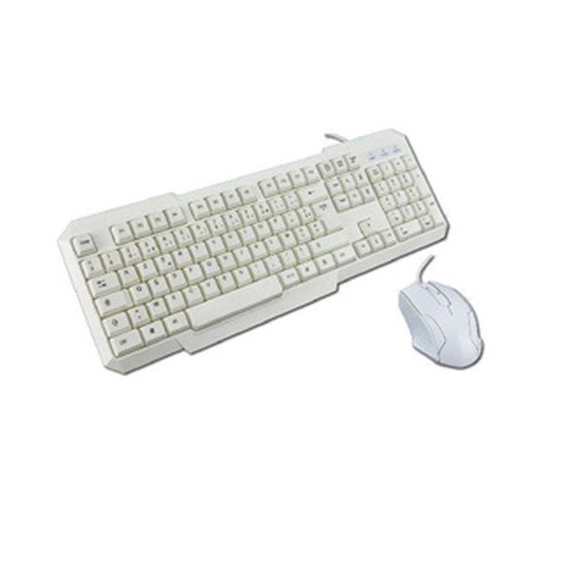 MCL ACK-2012/B clavier USB AZERTY Français Blanc