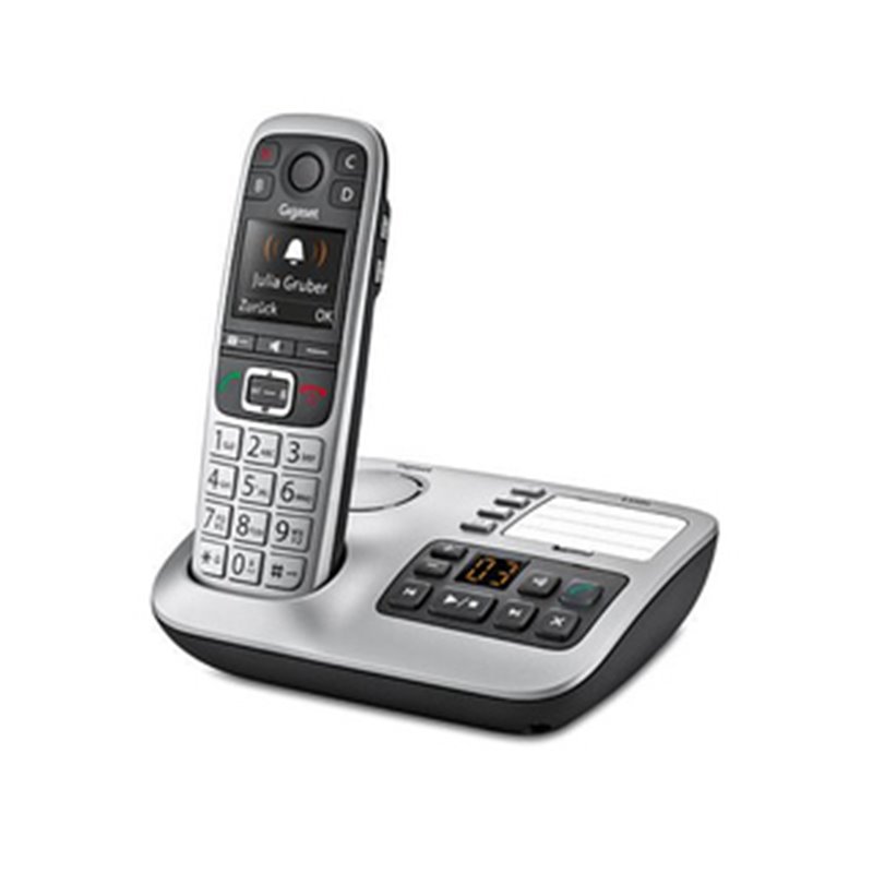 Gigaset E560A téléphone Téléphone DECT Noir, Argent Identification de l'appelant