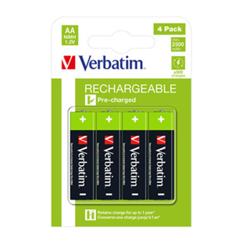 Verbatim 49517 pile domestique Batterie rechargeable AA Hybrides nickel-métal (NiMH)