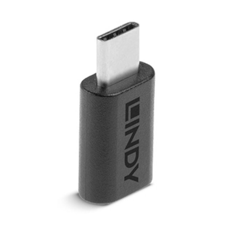 Lindy 41893 changeur de genre de câble USB 3.2 Type C Noir