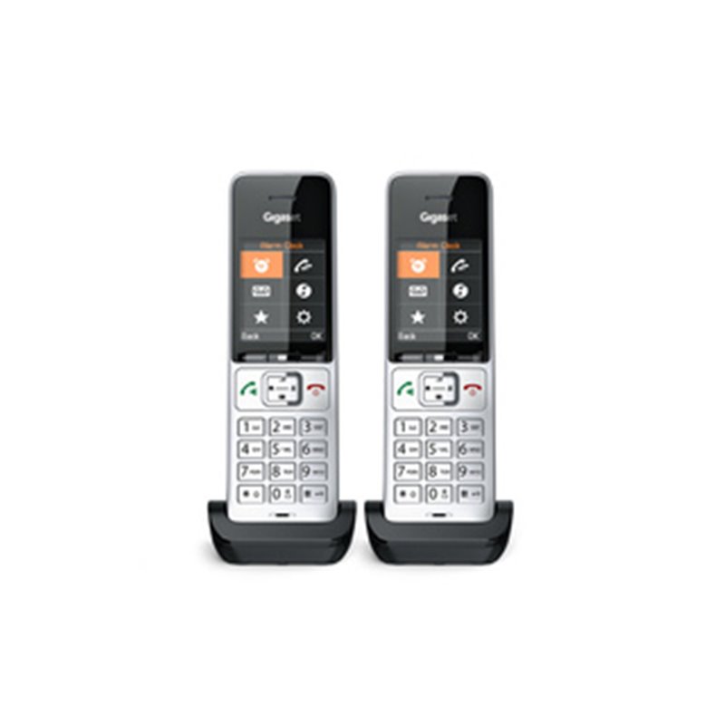 Gigaset COMFORT 500HX duo Téléphone analog/dect Identification de l'appelant Noir, Argent