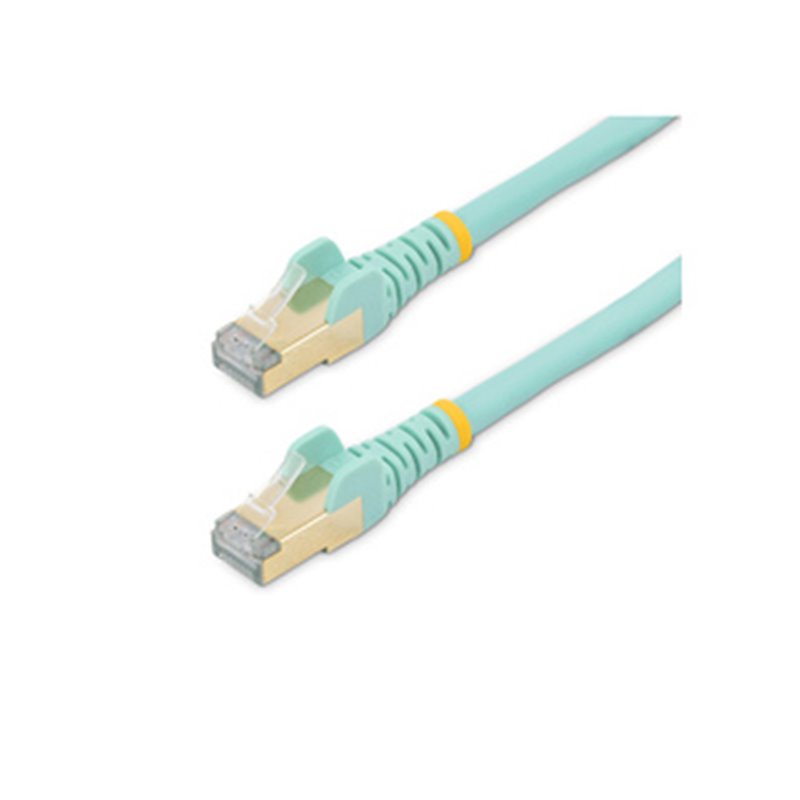 StarTech.com Câble réseau Cat6a STP blindé sans crochet de 50 cm - Aqua