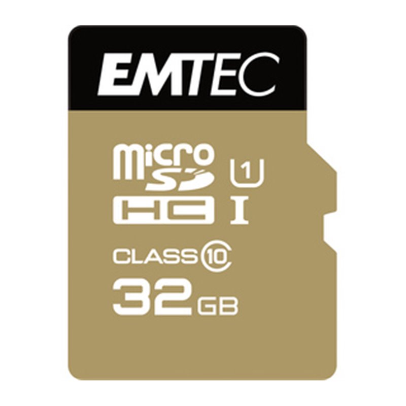 Emtec microSDHC 32GB Class10 Gold+ mémoire flash