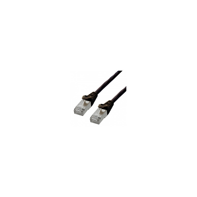 MCL FTP6-0.5M/N câble de réseau Noir 0,5 m Cat6 F/UTP (FTP)