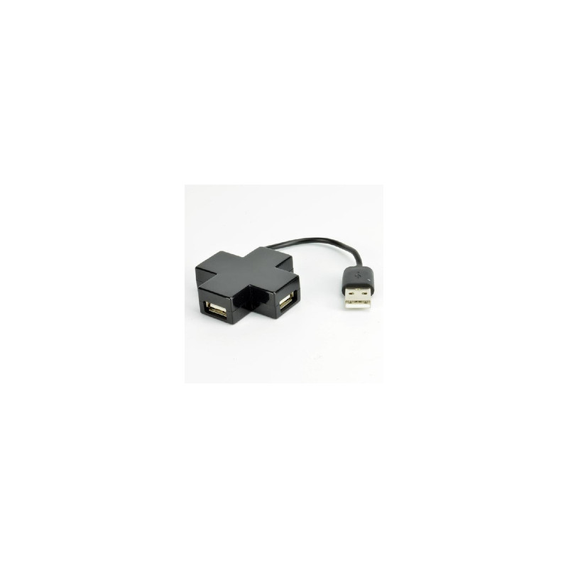 MCL USB2-MX104/N hub & concentrateur USB 2.0 480 Mbit/s Noir