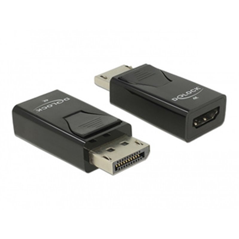 DeLOCK 66234 changeur de genre de câble DisplayPort HDMI Type A (Standard) Noir