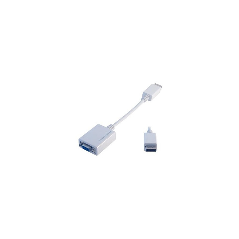 MCL CG-294C câble vidéo et adaptateur 0,1 m VGA (D-Sub) DisplayPort Blanc