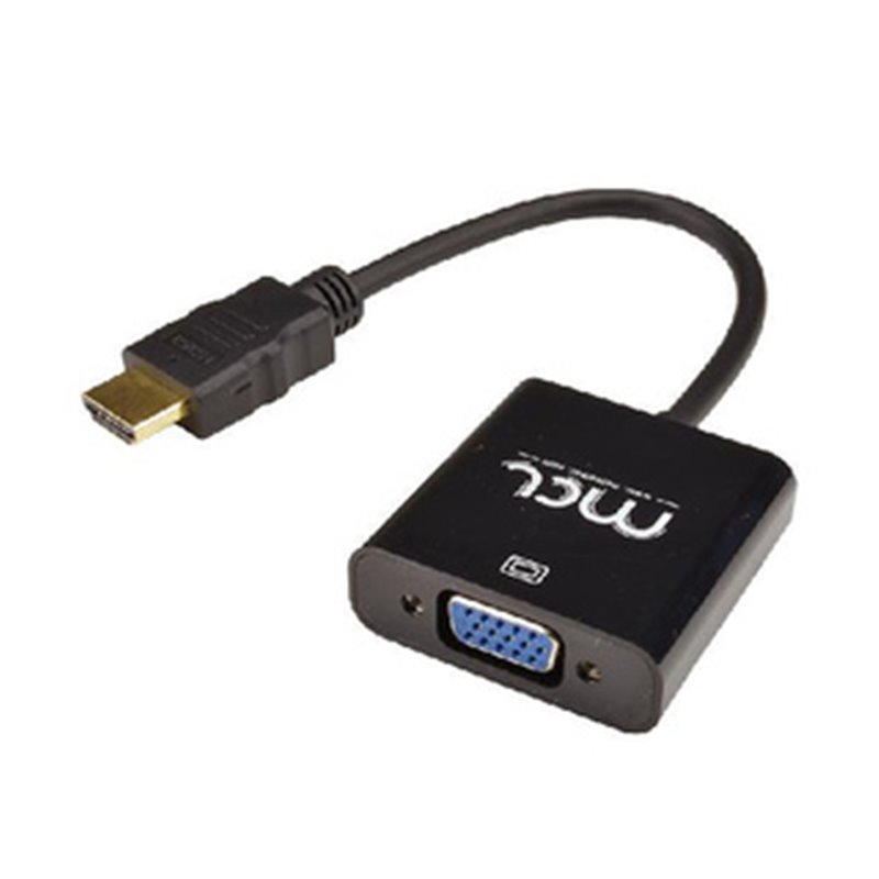 MCL CG-287C2 câble vidéo et adaptateur HDMI Type A (Standard) VGA (D-Sub) + 3,5 mm Noir