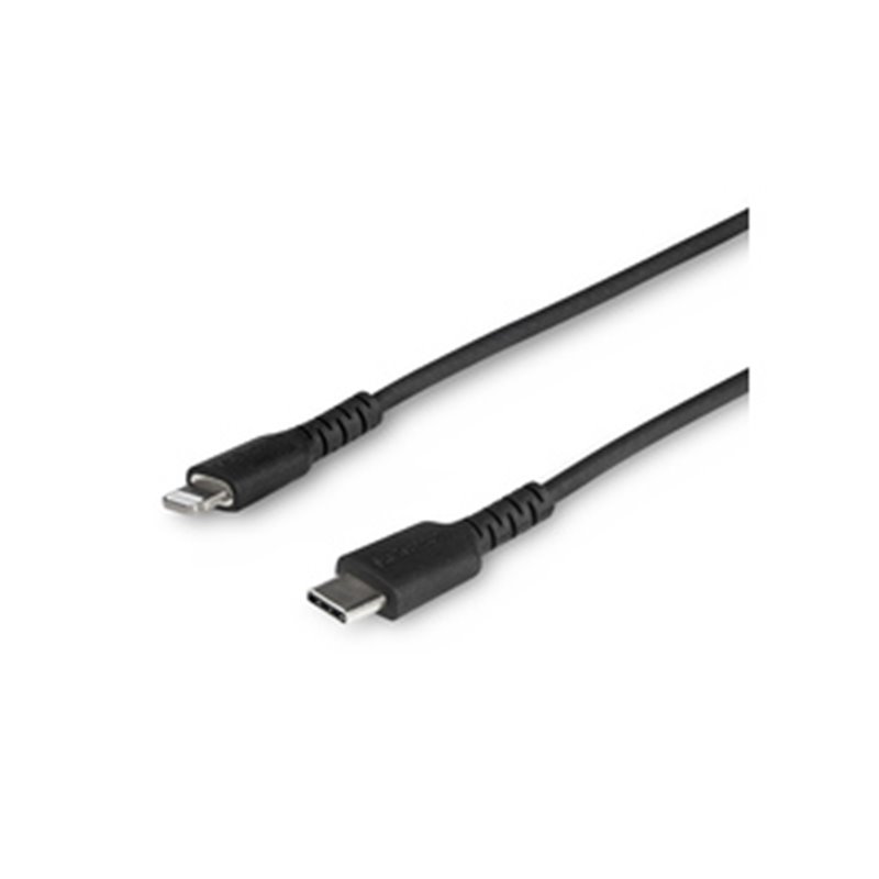 StarTech.com Câble USB-C vers Lightning Noir Robuste 1m - Câble de Charge/Synchronistation USB Type C vers Lightning Fib