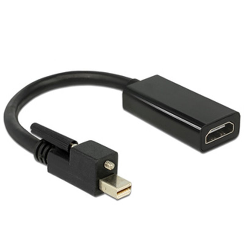 DeLOCK 62640 câble vidéo et adaptateur 0,25 m Mini DisplayPort HDMI Noir