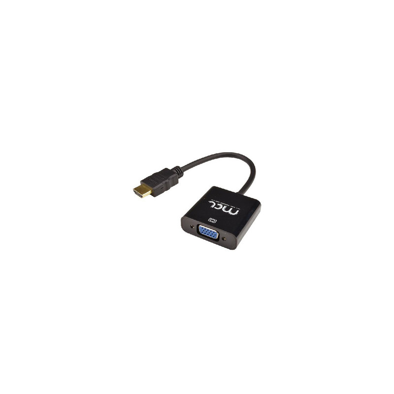 MCL CG-287C câble vidéo et adaptateur HDMI Type A (Standard) VGA (D-Sub) + 3,5 mm Noir