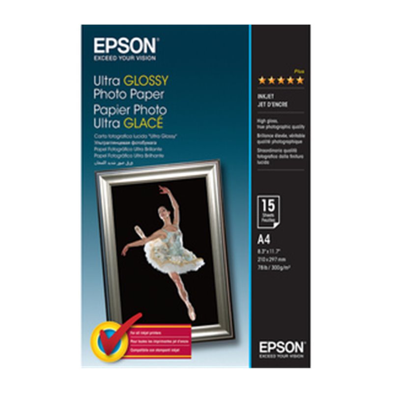 Epson Ultra Glossy Photo Paper - A4 - 15 Feuilles