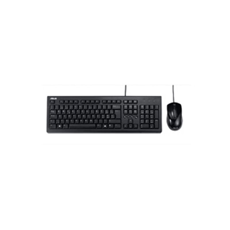 ASUS U2000 Keyboard + Mouse Set clavier Souris incluse Universel USB Noir