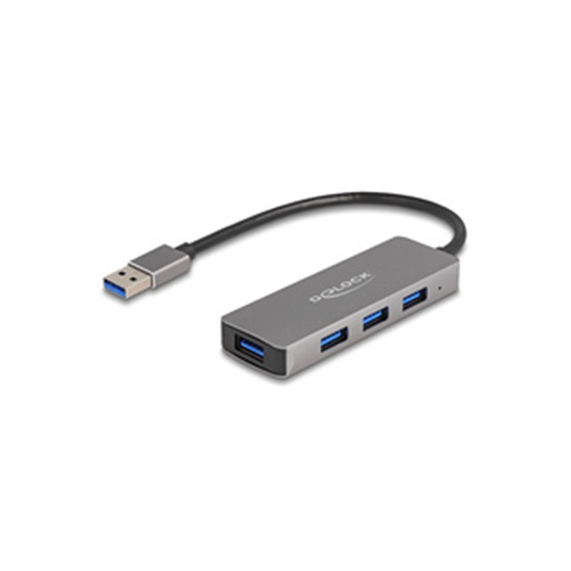 DeLOCK 63171 hub & concentrateur USB 3.2 Gen 1 (3.1 Gen 1) Type-A 5000 Mbit/s Gris