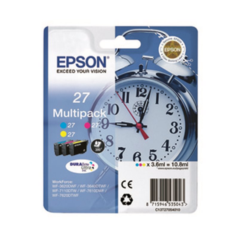 Epson Alarm clock 27 DURABrite Ultra cartouche d'encre 1 pièce(s) Original Cyan, Magenta, Jaune