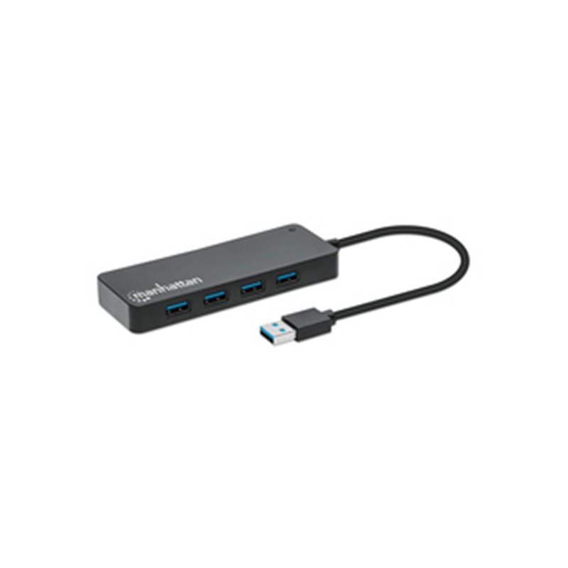 Manhattan 168403 hub & concentrateur USB 3.2 Gen 1 (3.1 Gen 1) Type-A 5000 Mbit/s Noir