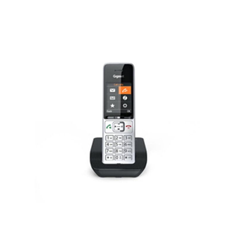 Gigaset COMFORT 500 Téléphone DECT Identification de l'appelant Noir, Argent